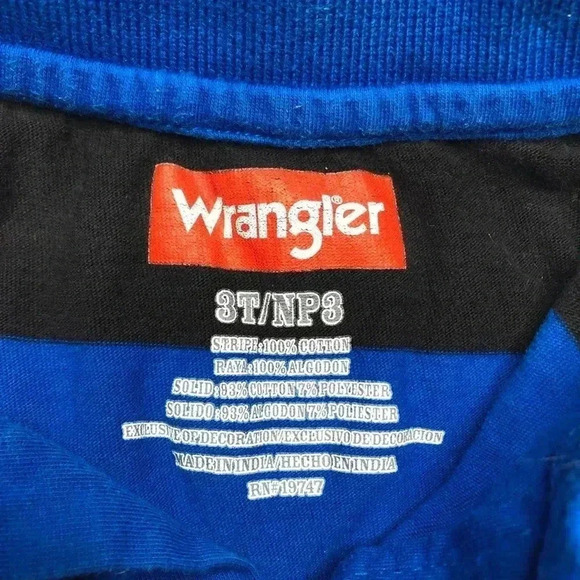 Wrangler Long Sleeved Polo Shirt Size 3T - Picture 6 of 16